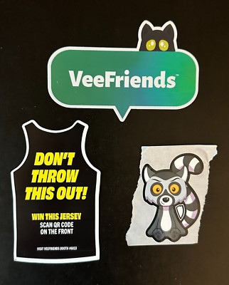 2024 National Sports Collectors Convention VeeFriends Sticker Lot of 3 Wemby