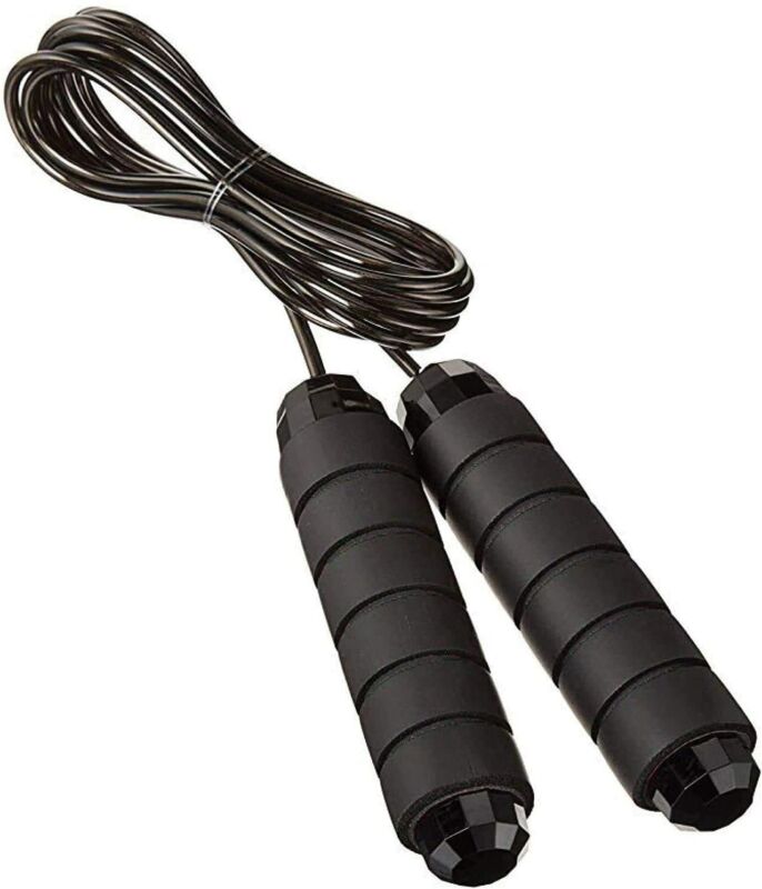 Skipping Jump Rope Tangle-Free with Ball Bearings and 6” foam Handles (2 PACK)