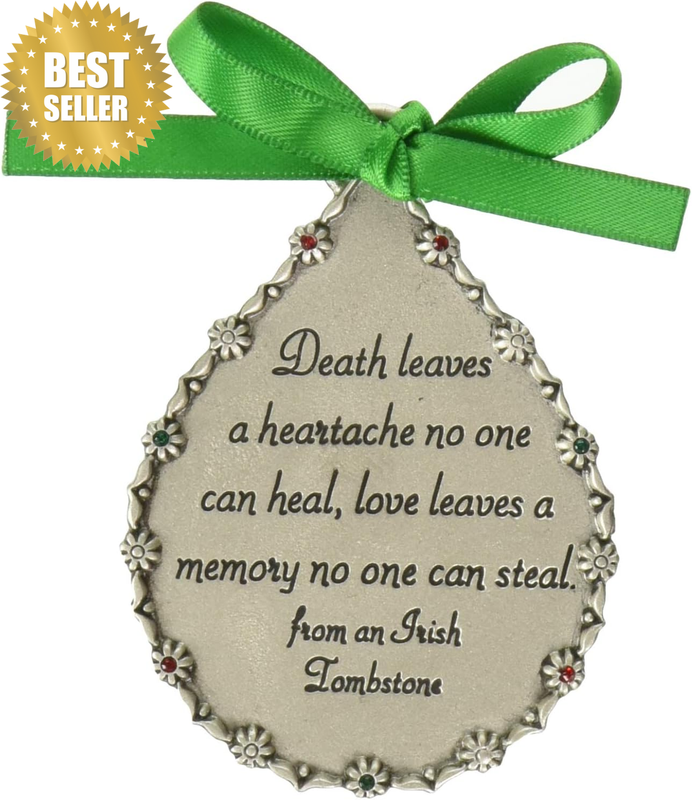 CO519 Death Leaves a Heartache Teardrop Memorial Ornament, 2-3/4-Inch