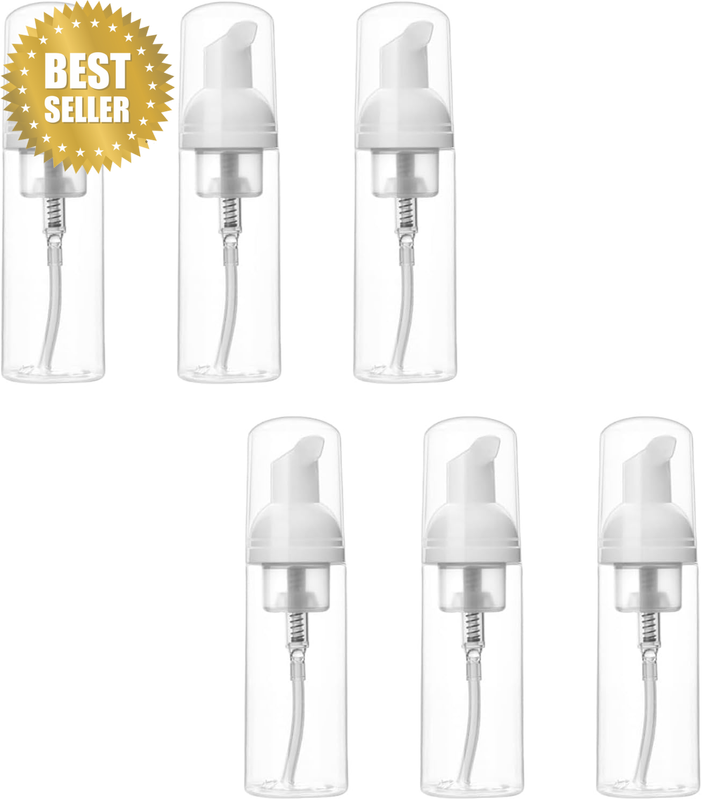 2 Oz/60Ml Foam Pump Bottle Dispenser 6 PCS, Travel Size Foaming Soap Dispenser,