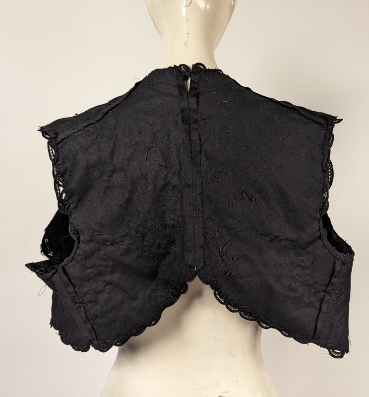VICTORIAN BLACK BATTENBURG TAPE LACE VEST STYLE TOP | eBay