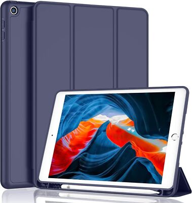 iPad 10th 9th 8th 7th 6th 5th Gen Case Air 4th 2 Mini 6 Pen Pencil Holder Cover