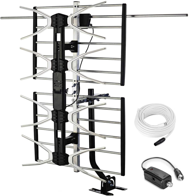 PBD Outdoor Digital HD TV Antenna with High Gain Amplifier 150 Mile Long Range f