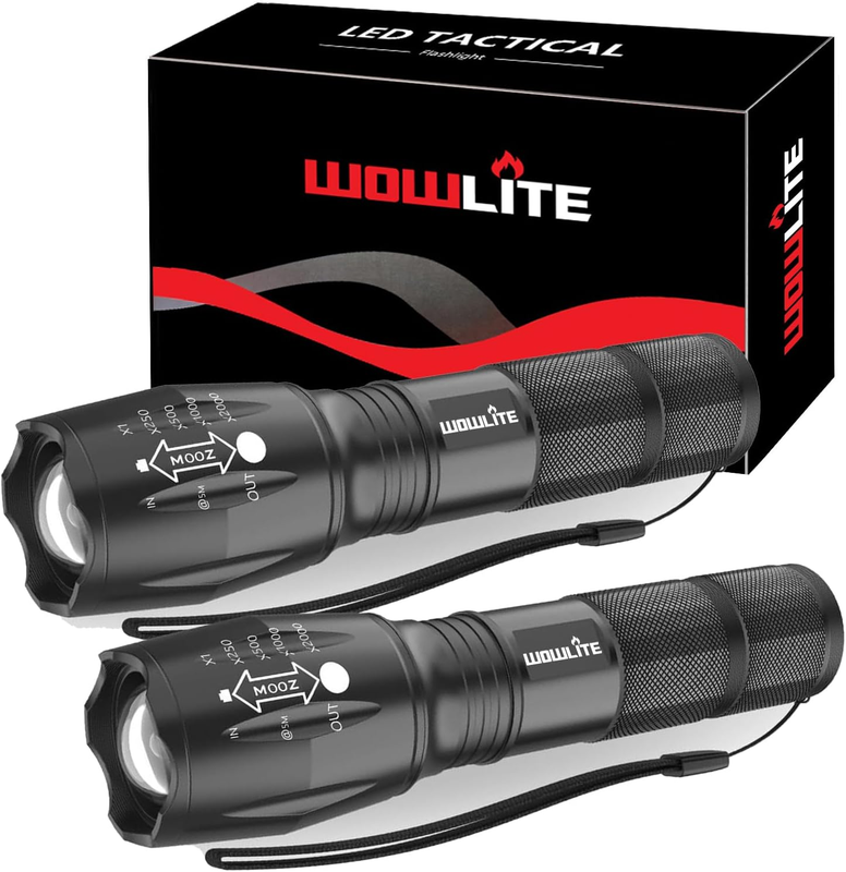 Tactical Flashlight, Ultra Bright XML T6 LED Torch with 5 Light Modes & Adjusta