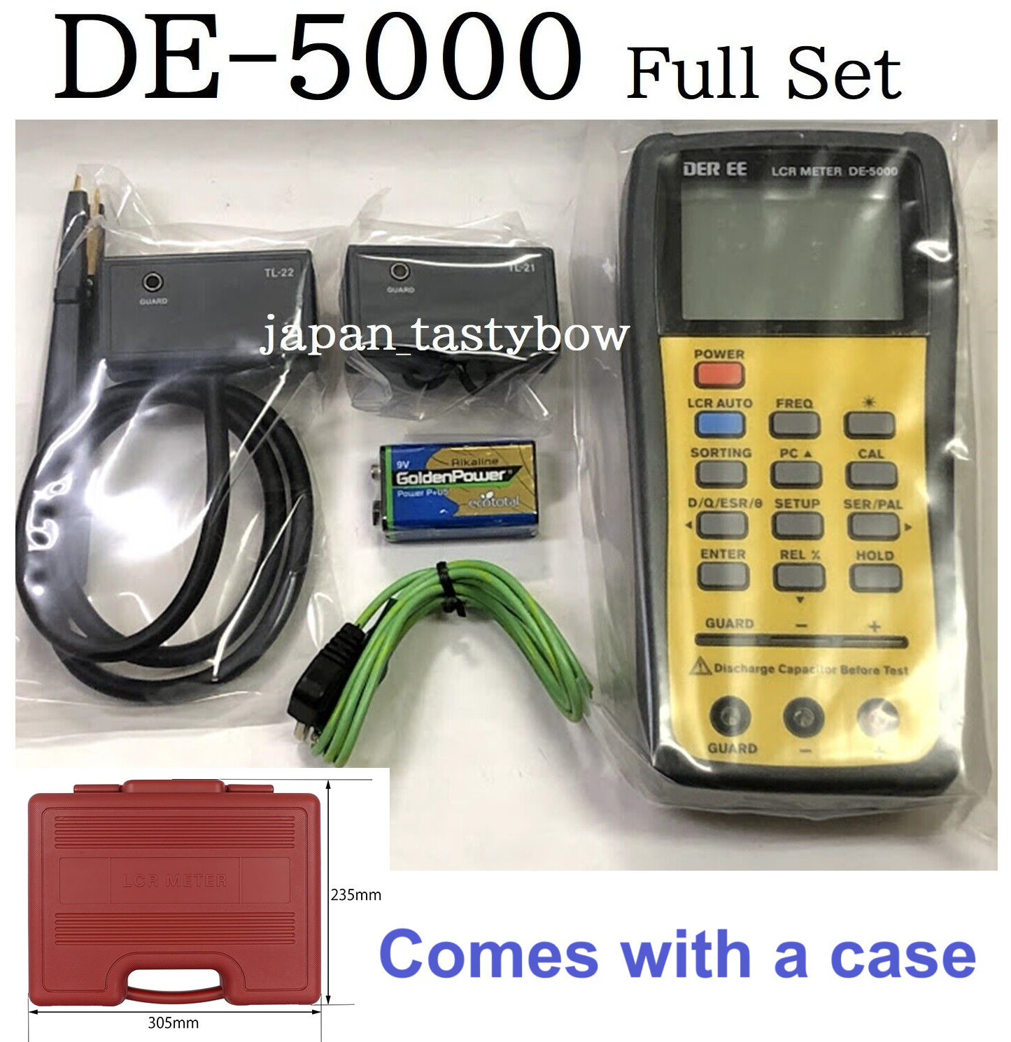 DE-5000 Accuracy Handheld LCR Meter TL-21 TL-22 TL-23 with