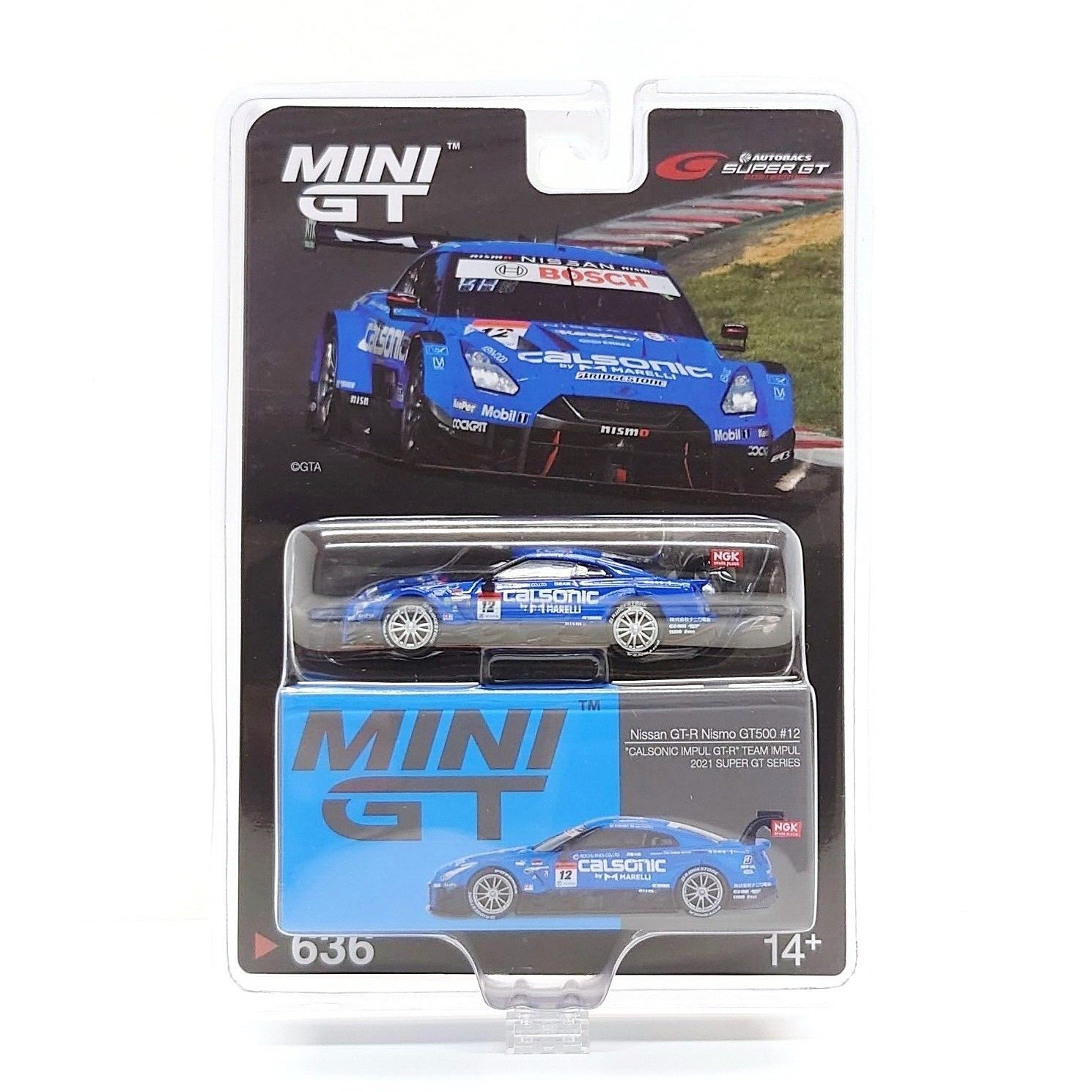Mini GT 1:64 Nissan GT-R (R35) NISMO GT500 #12 Calsonic Mini GT 1:64 Nissan GT-R (R35) NISMO GT500 #12 Calsonic