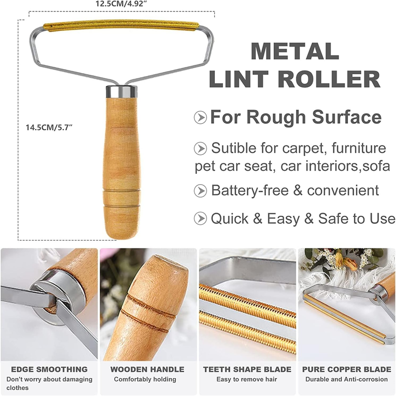 Portable Lint Remover, Pet Hair Remover, Lint Roller for Clothes and Carpet, 3 P