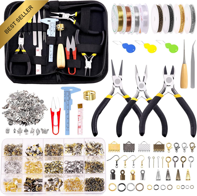 1589Pcs Jewelry Making Kit, Jewelry Making Supplies Kit with Jewelry Making Tool