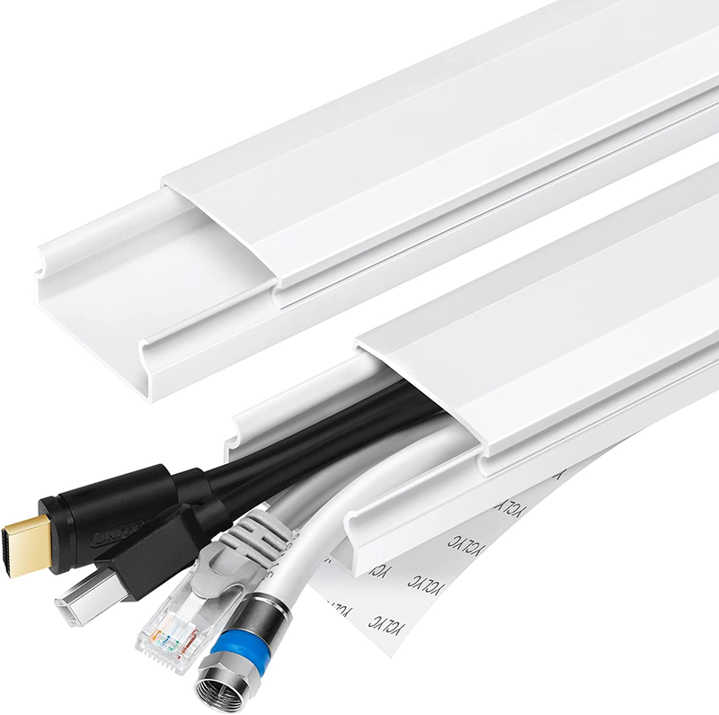 TV Cable Hider - 62.8In PVC Cord Hider Cable Management Wall, Paintable Cable Co