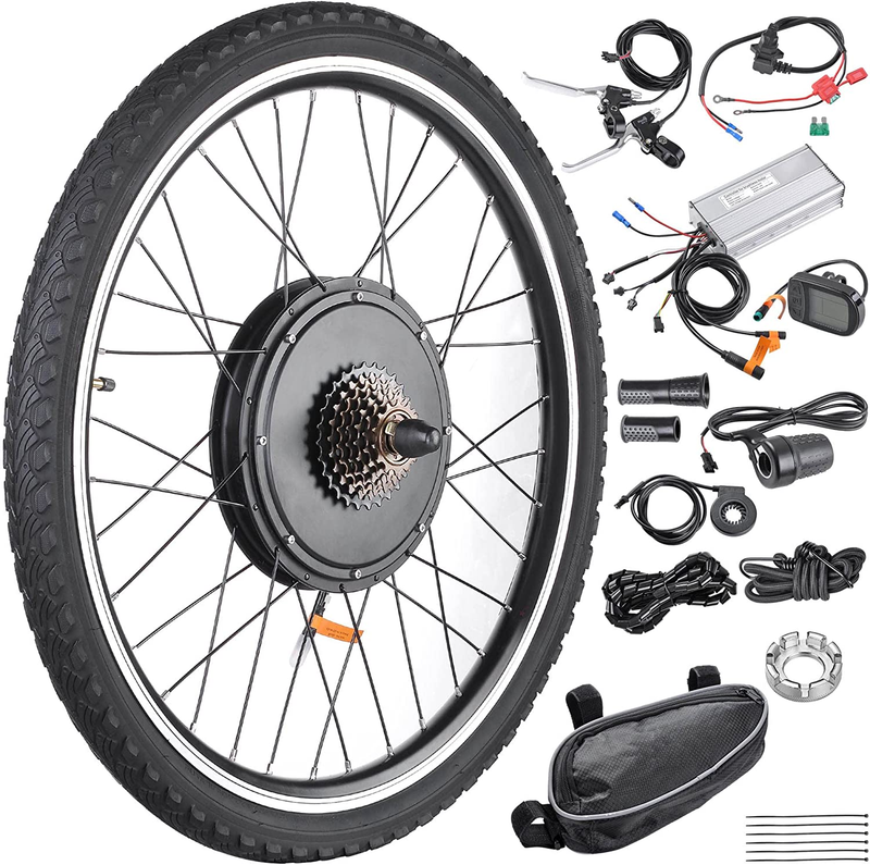 Electric Bike Conversion Kit 48V 1000W 26" Front/Rear Wheel Powerful Motor E-Bik