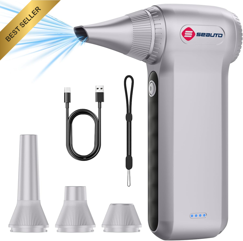 Compressed Air Duster, 250,000 RPM Brushless Motor, Cordless Compressed Air Can