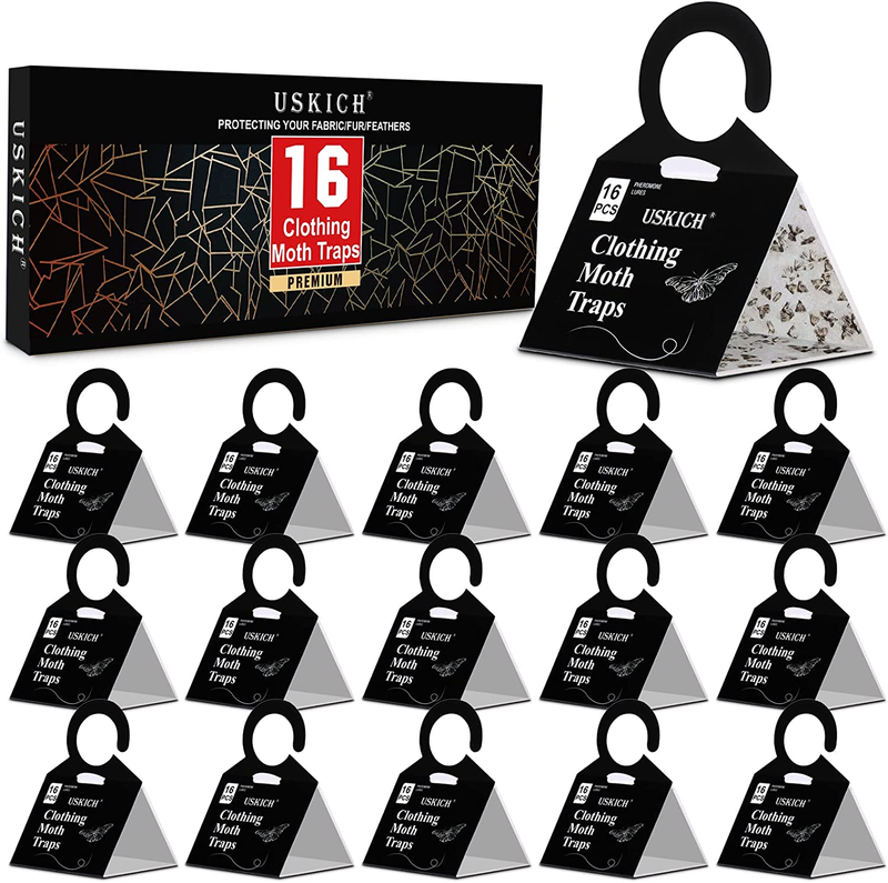 For Clothes Closets Moths, 16 Pack Clothes Moth Traps With Pheromo...