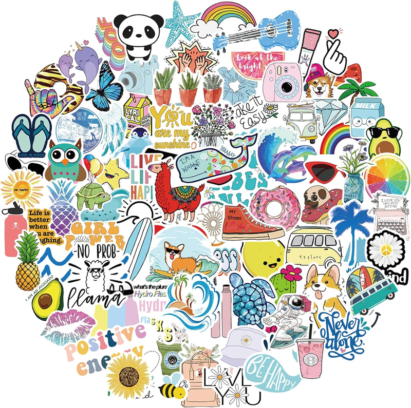 Stickers for Water Bottles,100 Pack/Pcs Waterproof Stickers 