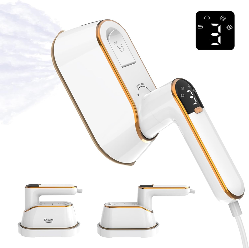 Portable Travel Steamer for Clothes with LCD Display, 4 Mode 1200W Steam Iron 2