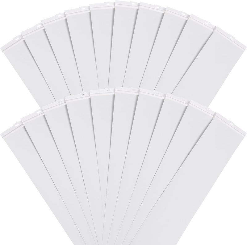 Vertical Blinds Replacement Slats - Room Darkening Fabric Slats for Sliding Doors & Windows, Easy-Cut Polyester, White Texture (82.5