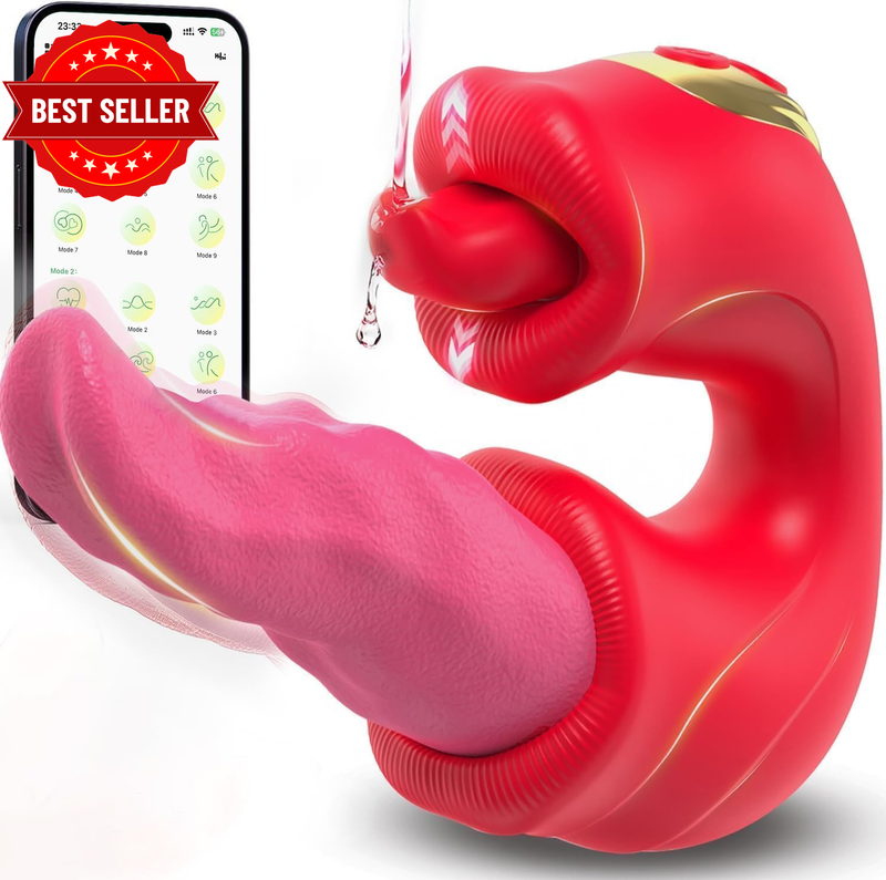 Tongue Vibrator Women Sex Toys - APP 3 in 1 Tongue Toy for Women Rose Sex Toys G