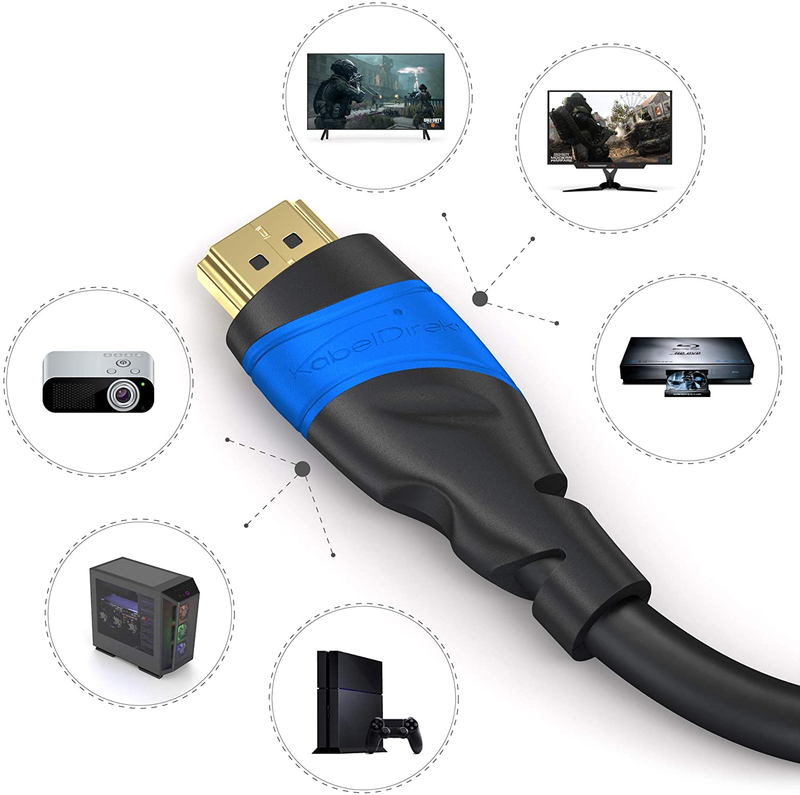 KabelDirekt HDMI Cable 4K, 30Ft &ndash;with A.I.S Shielding &ndash;Supports All HDMI Devices