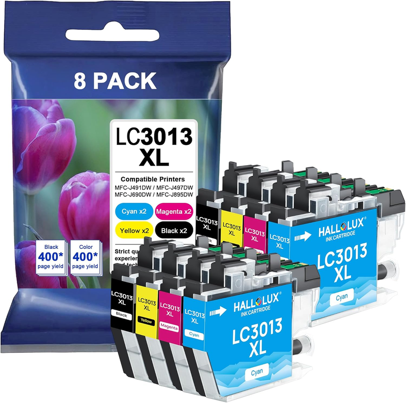8 Pack LC3013 XL LC3011 Compatible for Brother LC3013 for Brother LC3011 for Bro