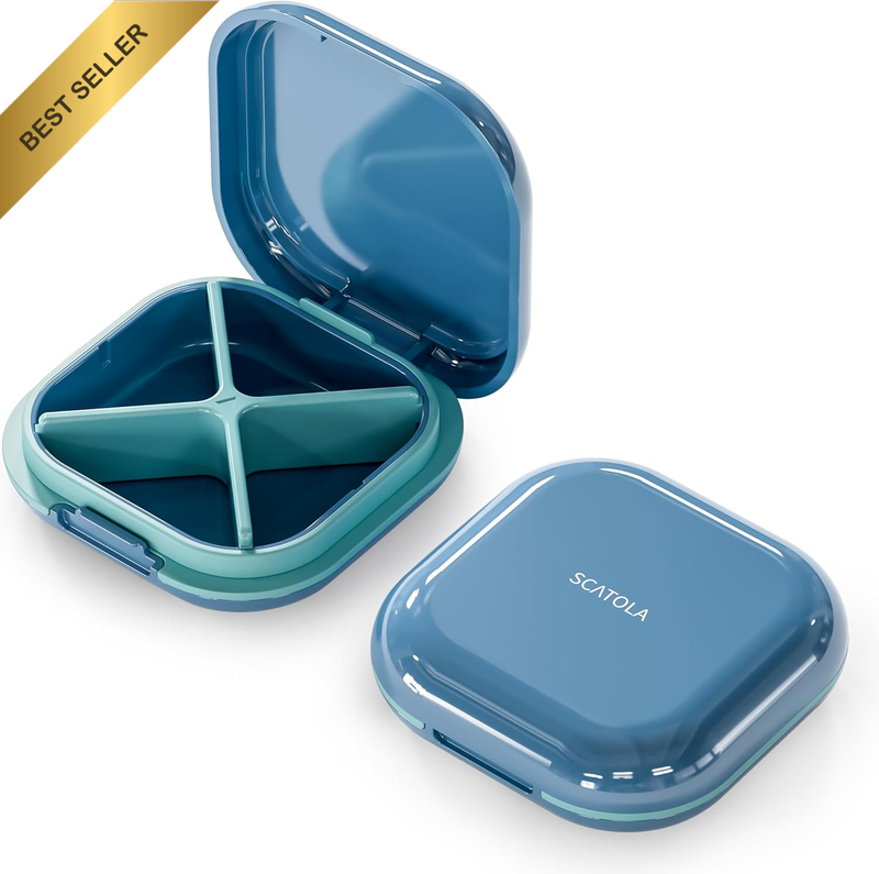 Small Pill Organiser, Travel Pill Box, Portable Pill Case, Pill Container for Po
