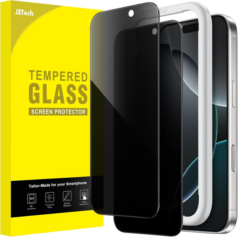 Privacy Screen Protector for iPhone 16 Pro 6.3-Inch, Anti-Spy Tempered Glass Fil