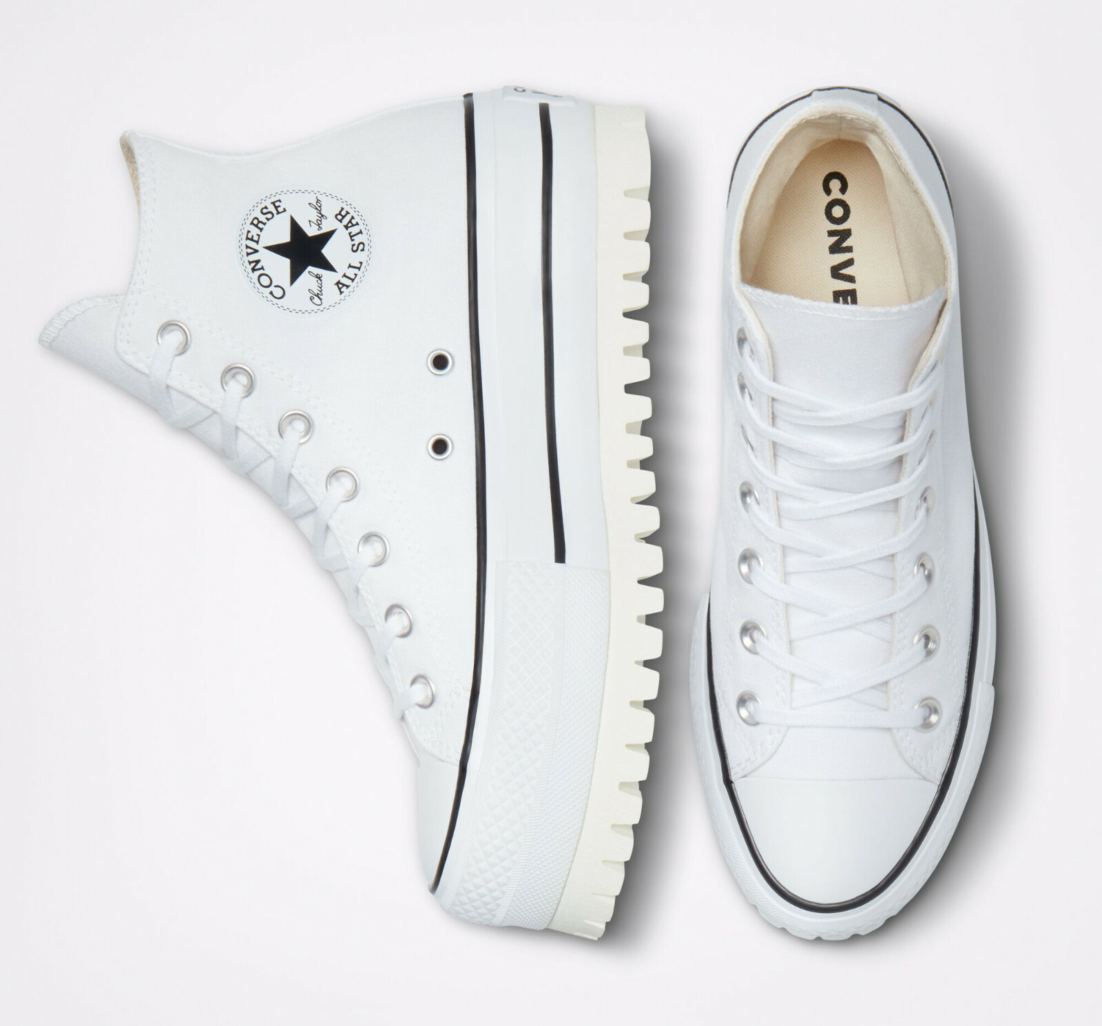 Pre-owned Converse Chuck Taylor All Star Trek Platform Shoes White