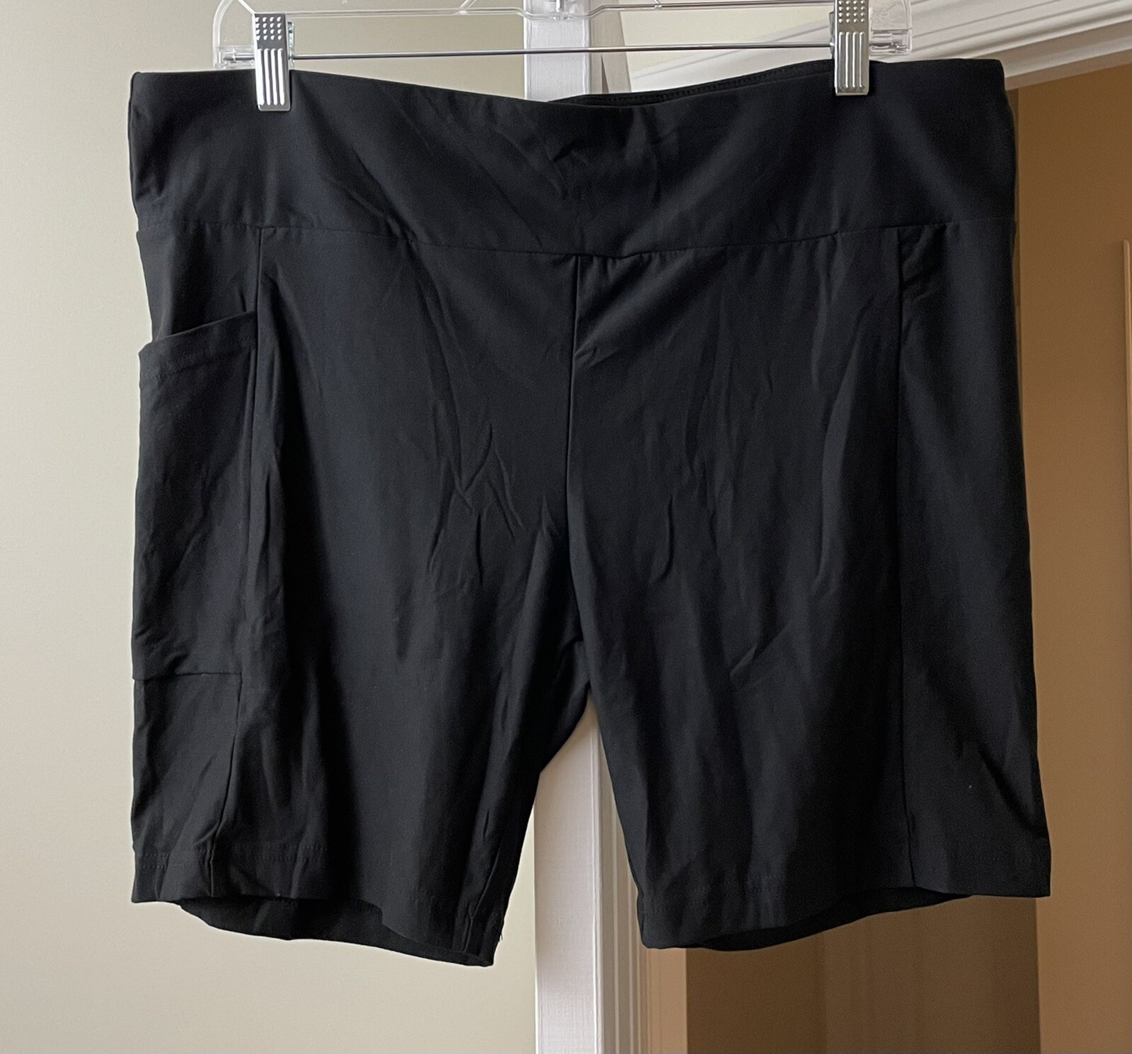 black athletic bike shorts
