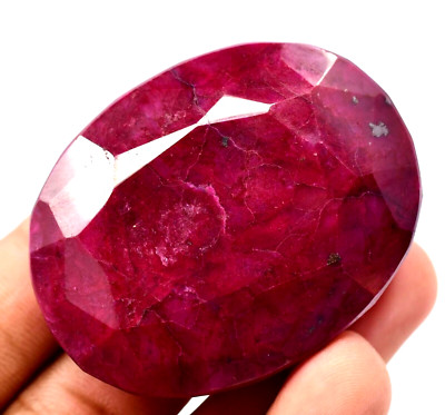 459.0 CT Natural Huge Red Ruby AGL Certified Museum Size Oval Loose Gemstone