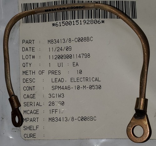6150-01-519-2806 Lead; Electrical M83413/8-C008BC MIL-C