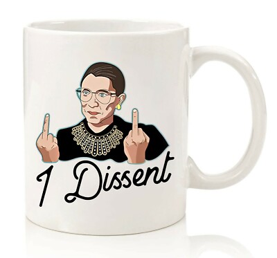RBG 1 Dissent Mug White 11OZ 15OZ