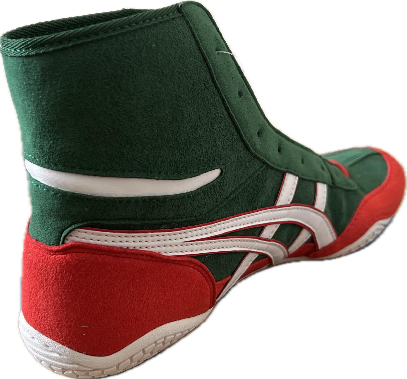 asics Boxing Wrestling Shoes Green × Red White Line Red NEW EX-EO TWR900 Next