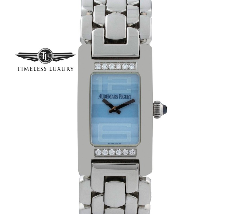 Ladies Audemars Piguet Promesse 67259ST Stainless Steel 20mm Blue Dial