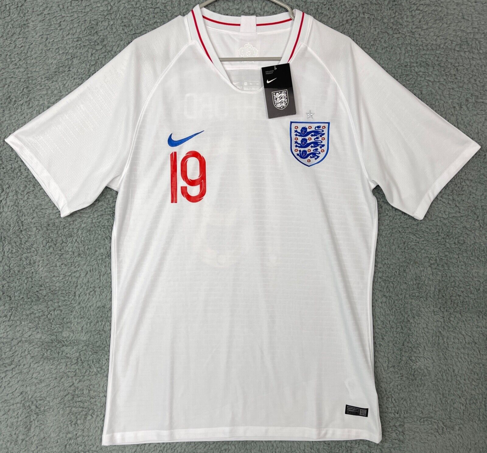 Marcus Rashford 19 White Nike England 2018 Home Soccer