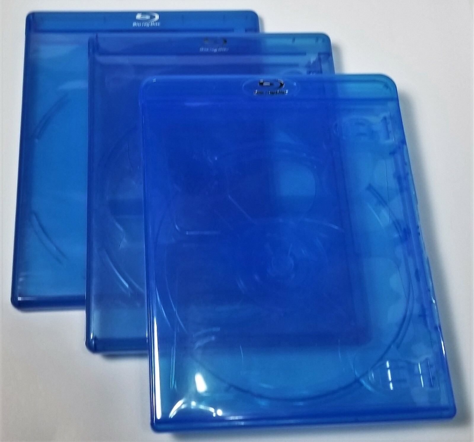 (3) Empty Blu-Ray DVD Case 12mm 1-Disc Single With LOGO Empty Replacement Cases