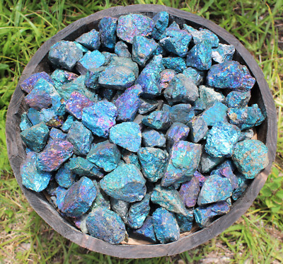 1/4 lb Bulk Lot Raw Rough Chalcopyrite Gemstone Peacock Ore Rock (4oz)