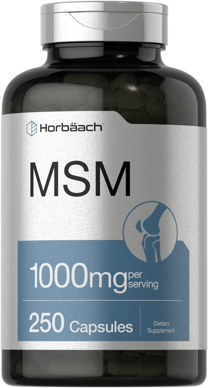 MSM Supplement Capsules | 1000Mg | 250 Count | Non-Gmo and Gluten Free Formula