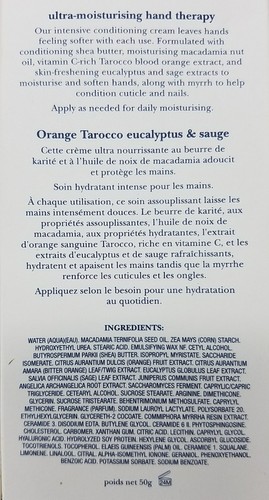Crabtree & Evelyn TAROCCO ORANGE Ultra-Moisturizing Hand Therapy 1.8 oz NIB