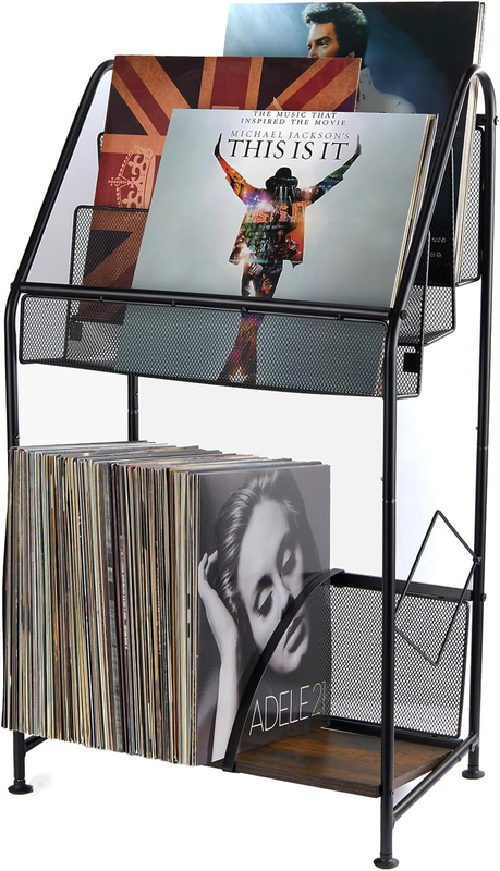 Vinyl Record Storage Holder Organizer - Stepped LP Record Di