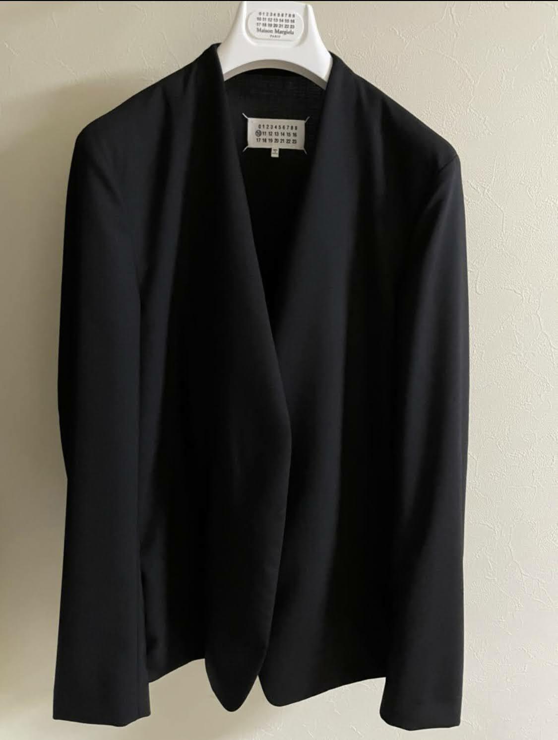 Maison Margiela Collarless jacket black 44 | eBay Maison Margiela Collarless jacket black 44 | eBay