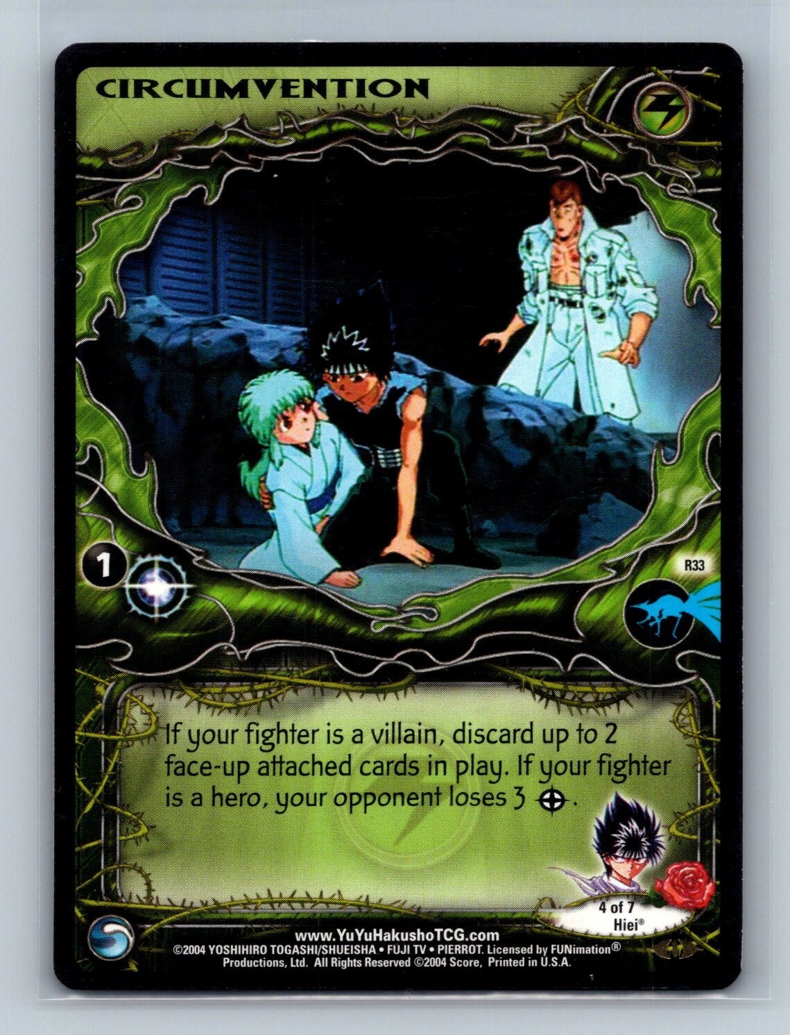 Yu Yu Hakusho TCG - Demoralize R34 - RARE 1ST EDITION - Betrayal