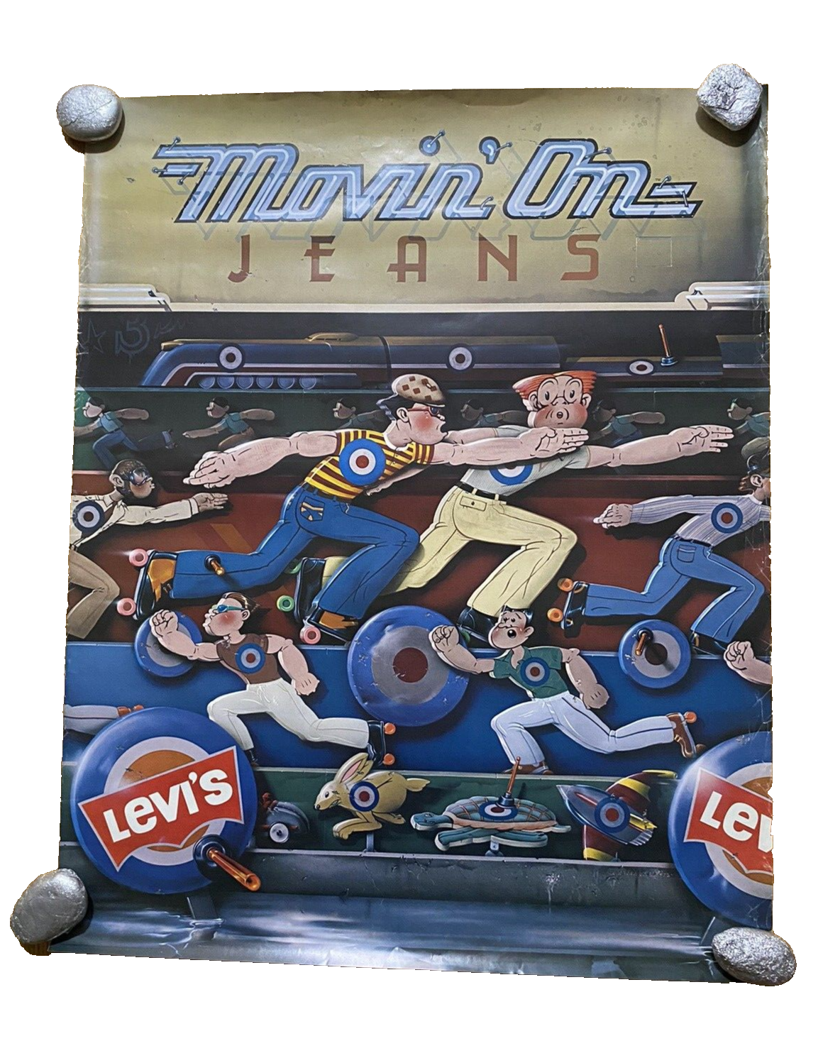 その他 Levi's Movin' On JEANS 70s POSTER Levi's Movin' On JEANS 70s POSTER