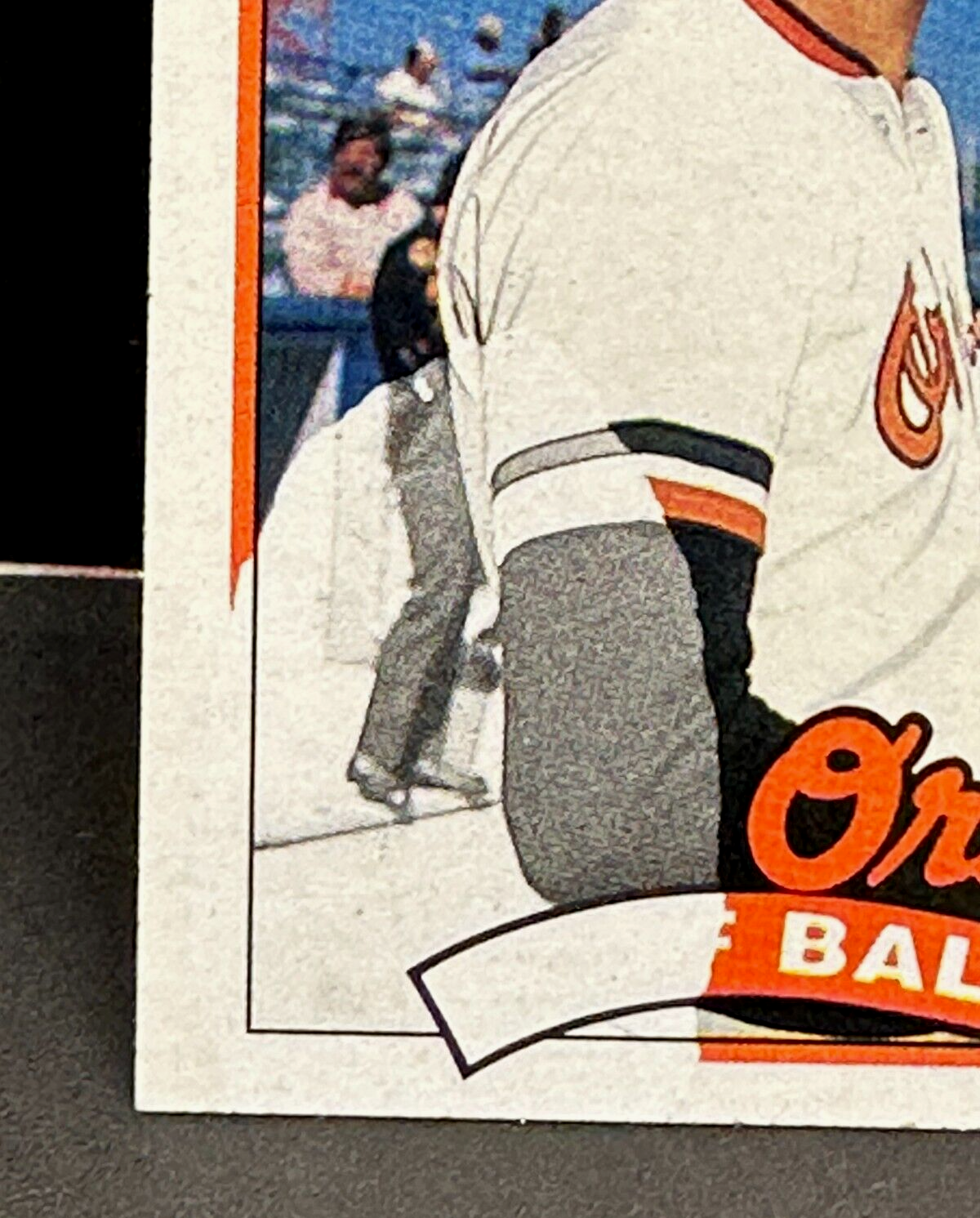 Jeff Ballard 1989 Topps Error Colorless Section Scarce