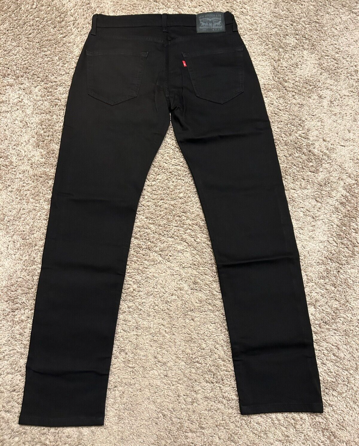 LEVI'S 502 REGULAR TAPER FIT W\STRETCH JEANS BLACK 31X32 RT$79.5 NWT 0001 C10