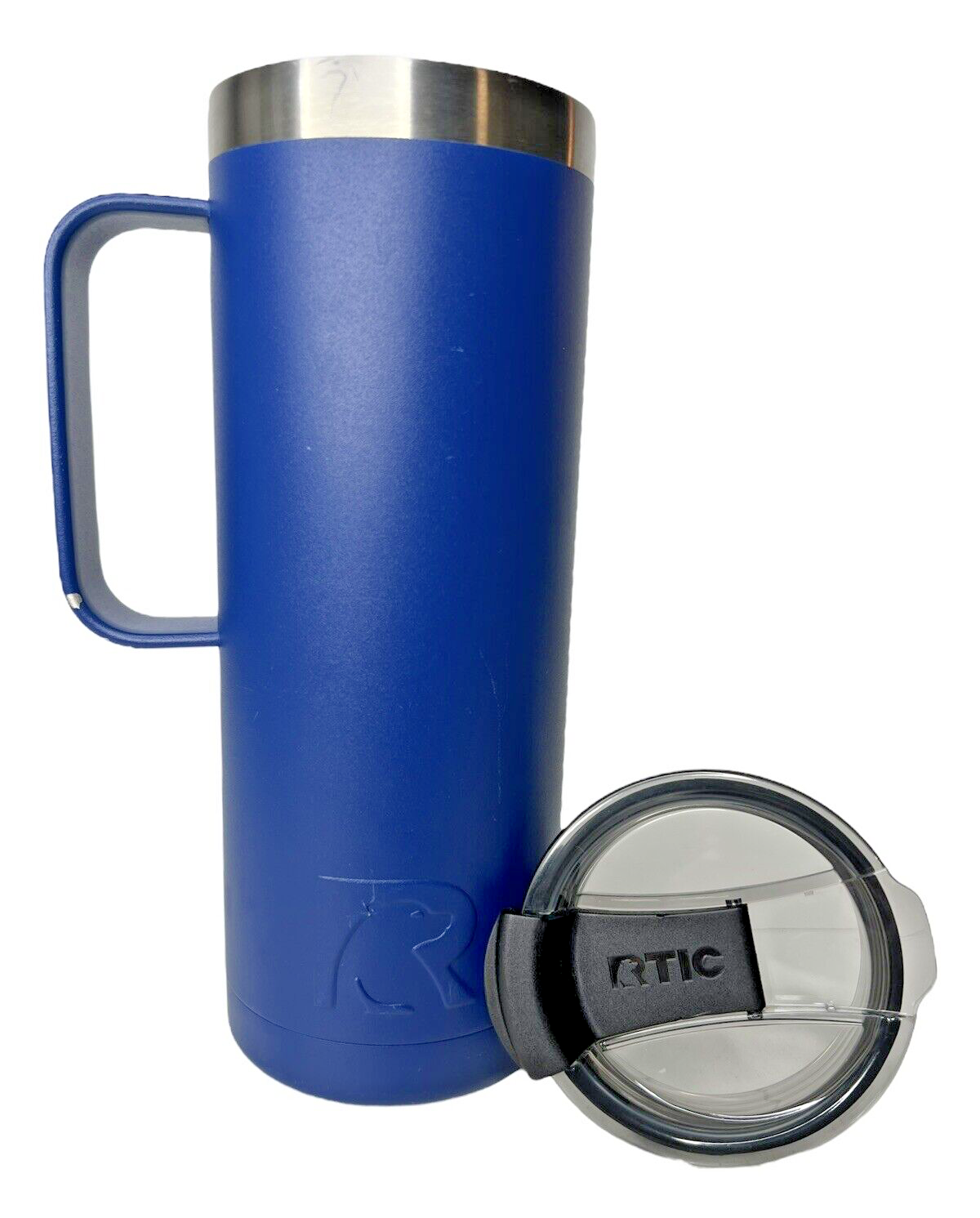 Blue Stainless Steel Insulated Travel Mug Tumbler W/ Handle