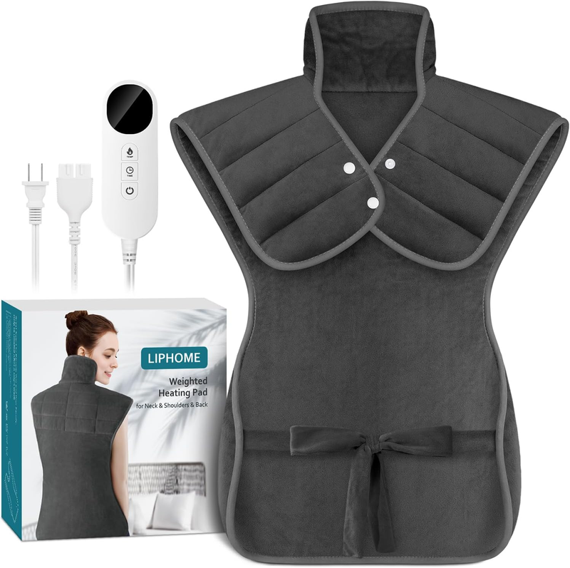 Heating Pad for Neck and Shoulders and Back,6 Heat Settings, 4 Auto-Off, 22