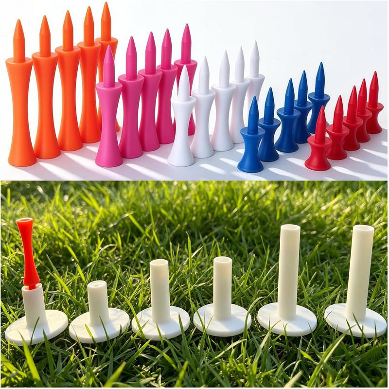 Rubber Golf Tees Set, Multifunctional Practice Tees for Golf Simulator, Indoor &