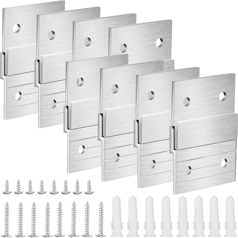 16 Pcs 2 Inch French Cleat Picture Hanger Heavy Duty Aluminum Z Bar Clips Hanger