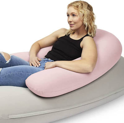 Moon Pod Crescent Backrest for Bean Bag Chair Pink The Large