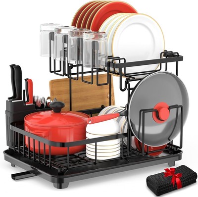 Escurridor De Platos Trastes Cubiertos Secador Accesorios De Cocina US NUEVO