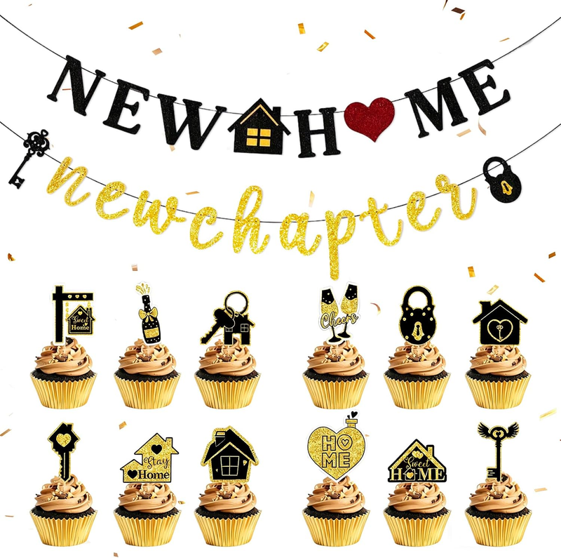 New Home Decorations Banner - Housewarming Party Decoration New Memories Banner