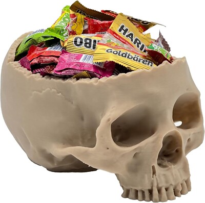 Halloween Horror Schädel Schüssel Schale | Maßstabsgetreuer Totenkopf Candy Bowl